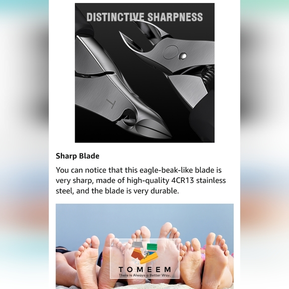 TOMEEM Toenail Clipper Pedicure Tool - Professional Podiatrist Toe Nail … - Picture 12 of 12